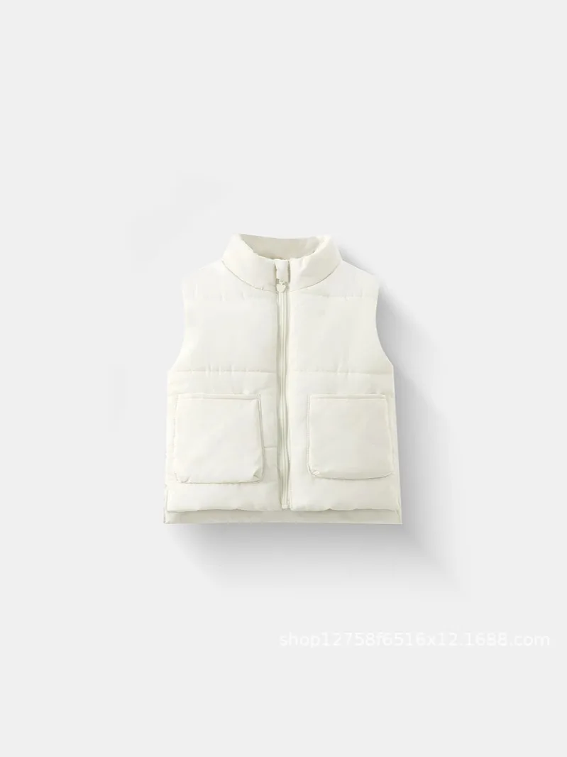 Kids Fleece Padded Sleeveless Jacket Warm Vest