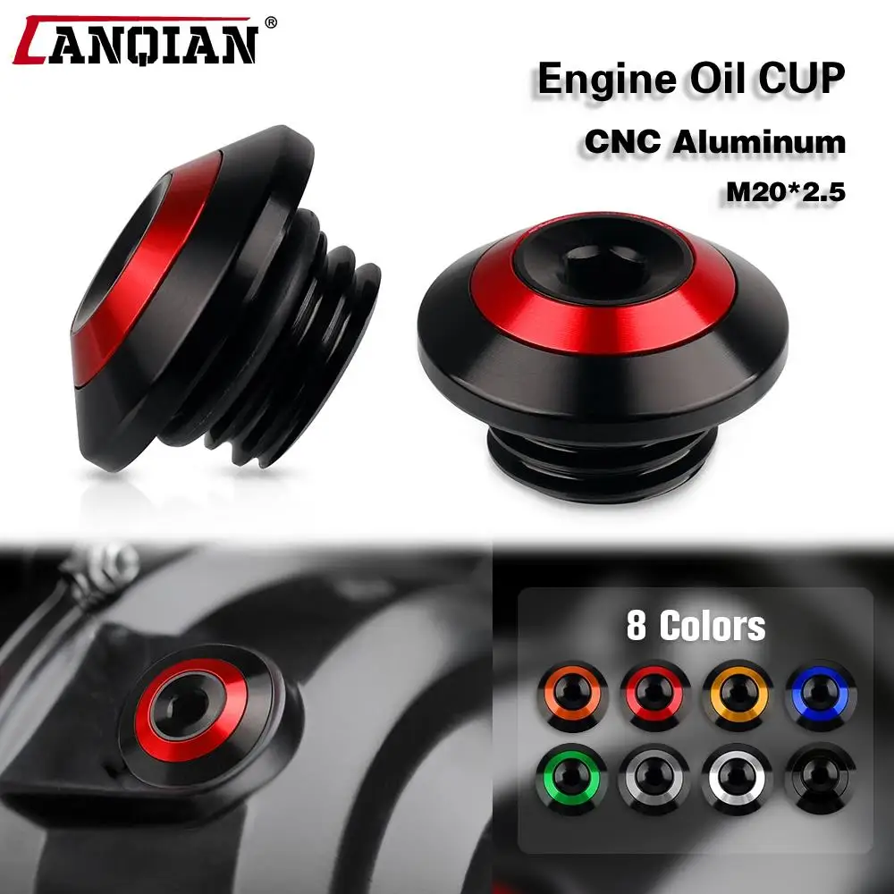 

2016 2017 2018 2019 2020 M20*2.5 Motorcycle CNC Engine Oil Filter Cup Plug Cover Screw