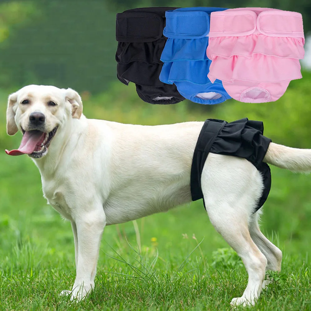DogPhysiologicalPantsCuteRufflesWashableFemaleDogSanitary