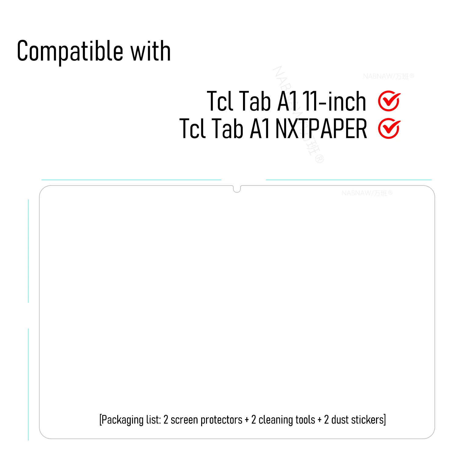 Premium Tempered Glass Screen Protector - Full HD, Scratch-Resistant, Bubble-Free, 2-Pack