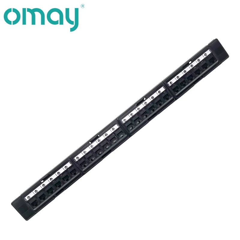 Suporte 1u 24 Portas Cat6 Painel de Remendo Adaptador de Rede Rj45 Jack Keystone Quadro de Distribuição Modular Oray19 - Imagem 4