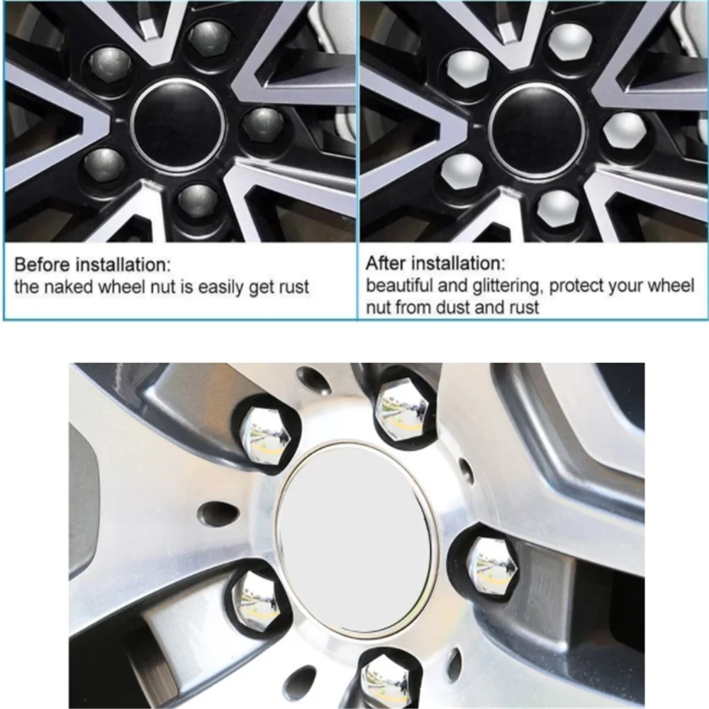 Car Wheel Nut Caps 20pcs for SEAT Leon 1 2 3 MK3 FR Cordoba Ibiza Arosa Alhambra Altea Exeo Toledo Formula Cupra