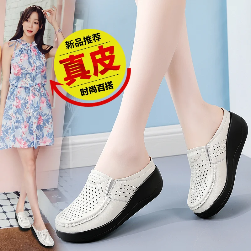 2022 Spring Autumn Women Flats Platform Loafers Ladies Genuine