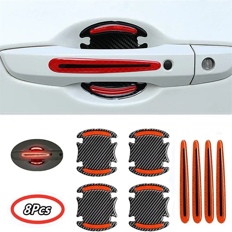 Door Handle Sticker Car Door Handle Reflective Protection Anti-scratch Reflective Car Accessories