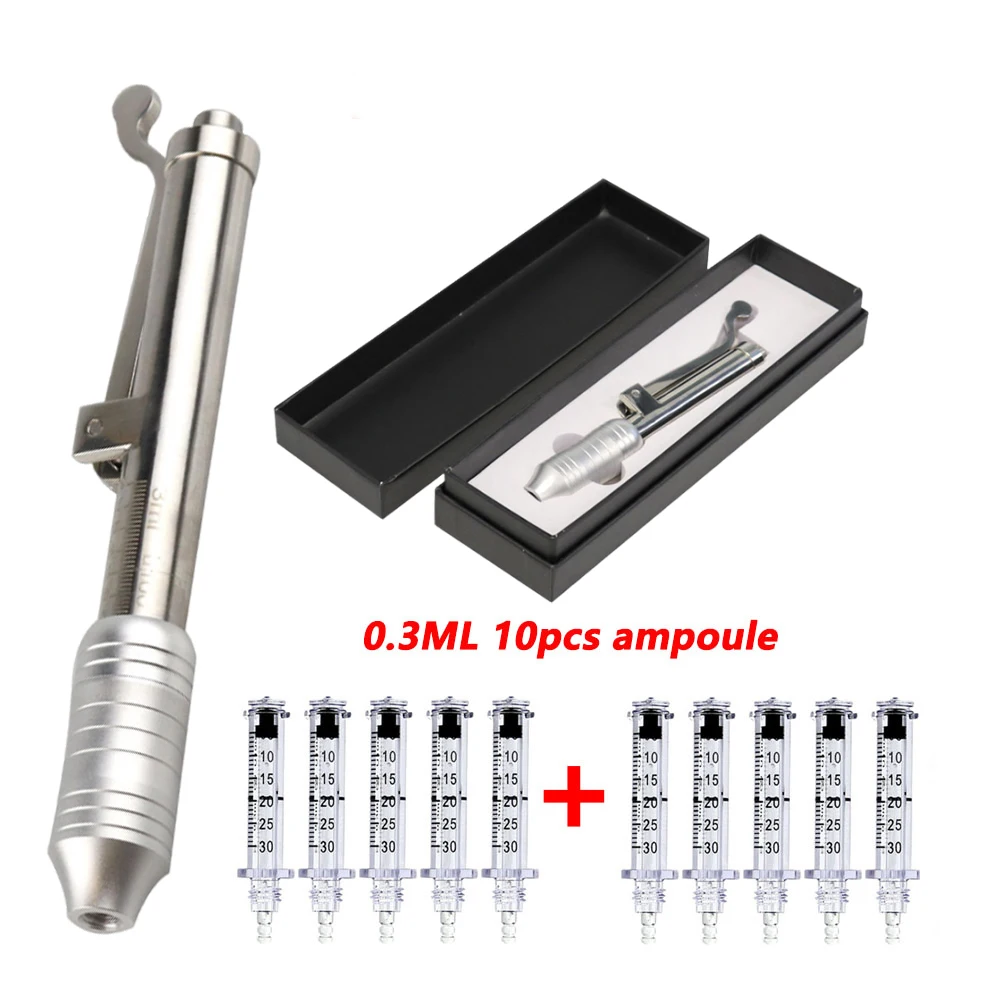 0.3ml Hyaluronic Acid Pen Reduce Blemishes Wrinkles Thickening Lips Hyaluronic Acid Syringe Atomizer Adjustable Pressure Pen