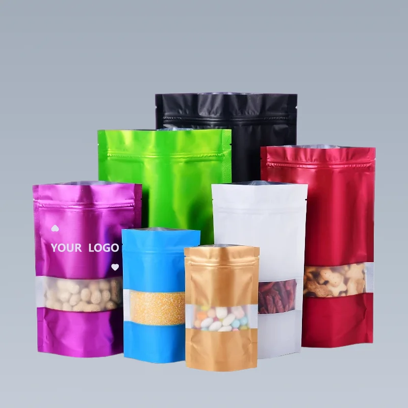 Aluminum Foil Window Pouches For Snacks With Custom Logo Design_voghion.com