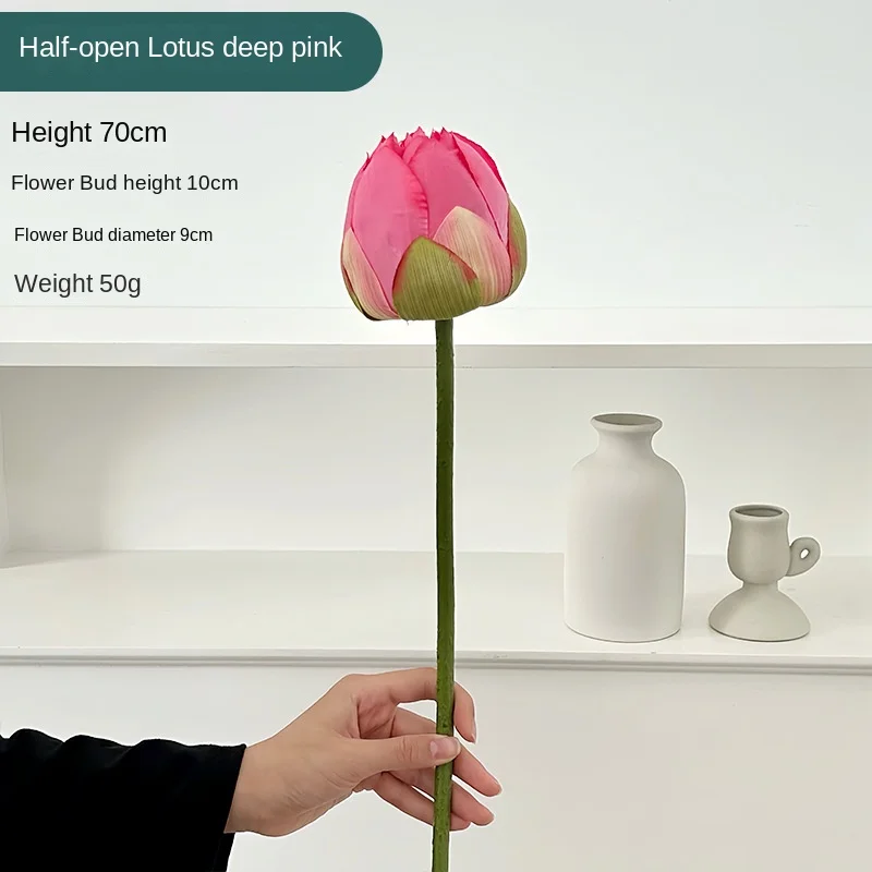 Artificial Lotus Canopy with PU Lotus Leaves for Home Decoration and Photography Props, 85cm