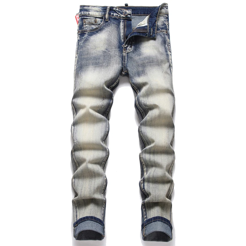 

Jeans Men Jean Homme Denim Pants Brand Straight Trousers For Men Casual Jean Homme Soft Biker Male Plus Size Slim High Quality