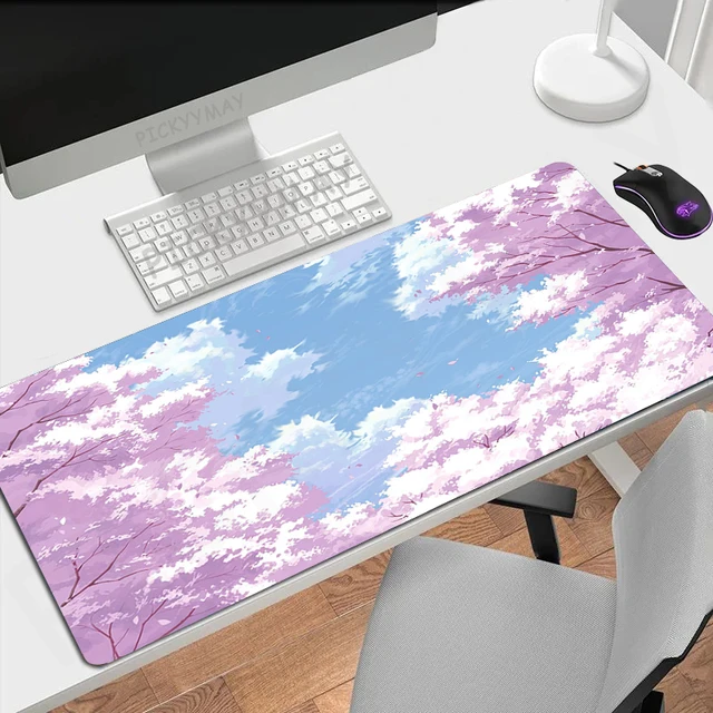 Mouse Pads Pixel Table Mats Japanese Street Computer Mousepad Company Big Desk Pad 100x50cm Large Gamer Mousepads Mouse Mat