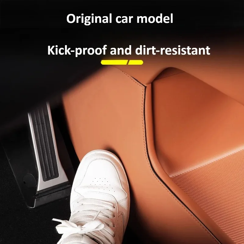 For AITO 8 M8 2025 2Pcs Car Main and Co-Driver Lower Anti-kick Pads Center Console Side Leather Protective Mats Car Accessories detail image 5