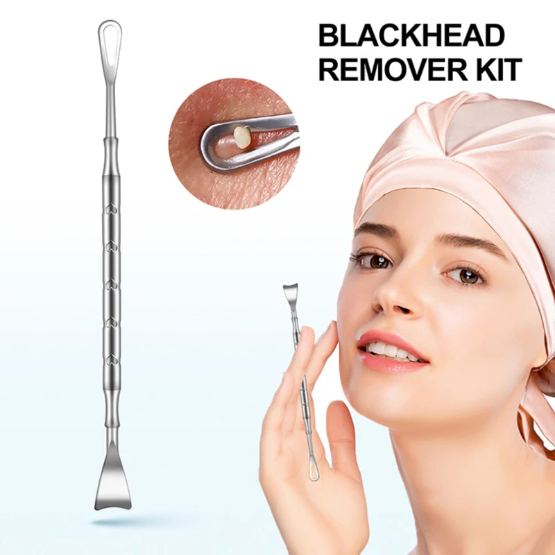 2 In 1 Pimple Popper Tool Blackhead Remover Acne Needle Removing Treatment Whitehead Popping Zit Nose Face Blemish Extractor blackhead remover acne remover