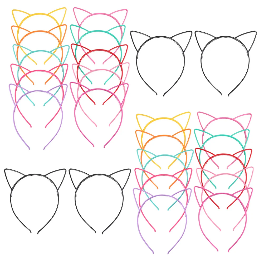 

Cat Ears Headband Hair Hoop Cosplay Costume Supply Hairband Decorative Cute Ribbons