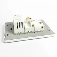 Prise de courant murale ignifuge blanche 118x75mm, double USB type-c 20W, Charge rapide, panneau de commutation en verre trempé 110V, US thaïlande 6