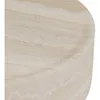 Round Coffee Table,Marble Grain Drum Coffee Table Fiberglass Circle Tea Table Accent Central Table for Living Room 3