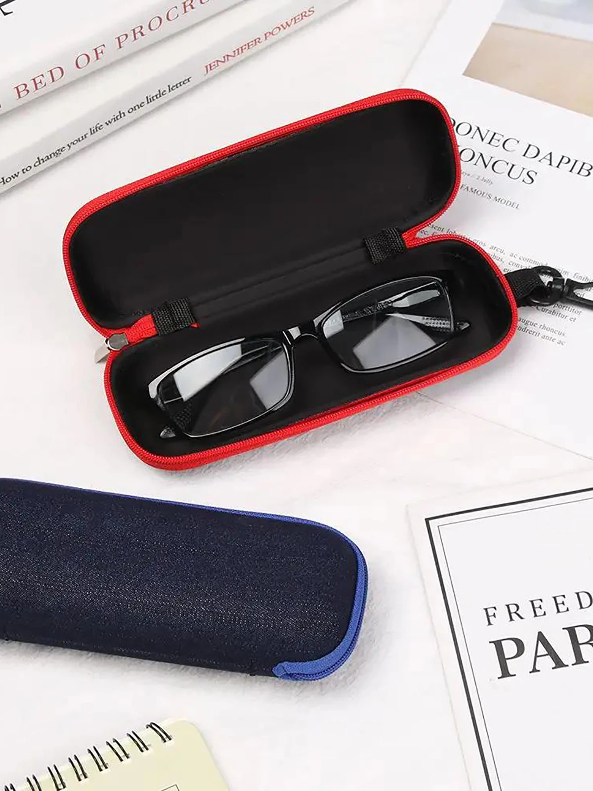 1pc Trendy Klassische Harte Gläser Fall Tragbare Zipper Sonnenbrille Lagerung Box Einfache Schutz Brillen Zubehör Für Männer Frauen – Detail 7