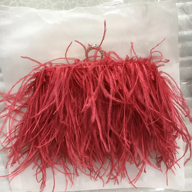 Women's Party Clutch | Feather Clutch Bags | Luxury Feather Bag | Red Bags  Feathers - Shoulder Bags - Aliexpress