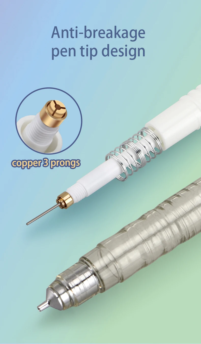 BAOKE 0,5 HB/2B Druckbleistift, 4-Fass-Farbe, niedriger Schwerpunkt, bruchsicherer Kern für Schule, Studenten – Detail 5