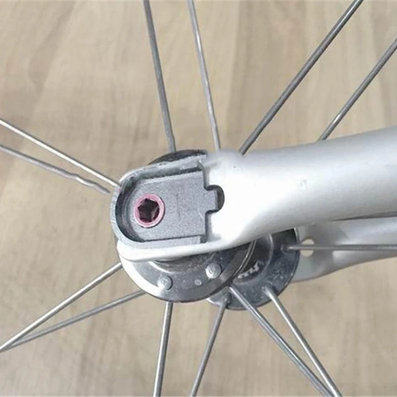 알루미늄 합금 프론트 휠 와셔 후크, Brompton 포크 가스켓, 자전거 허브, 2X