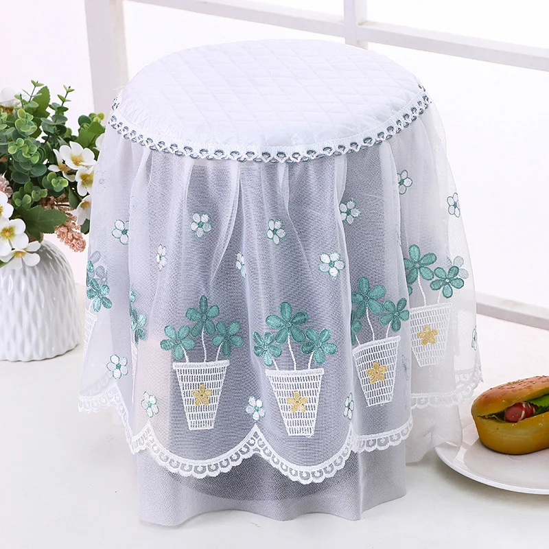 Lace Fabric Cover Household Rice Pot Dust Covers Flower Pattern Kitchen Appliances Dust Cover Home Kitchen Supplies