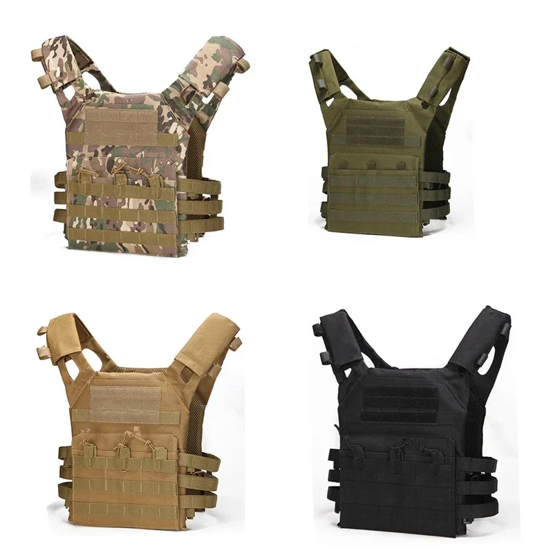 Gilet Tactique Ajustable Molle – Armée / Police / Airsoft – Noir (600D Oxford)