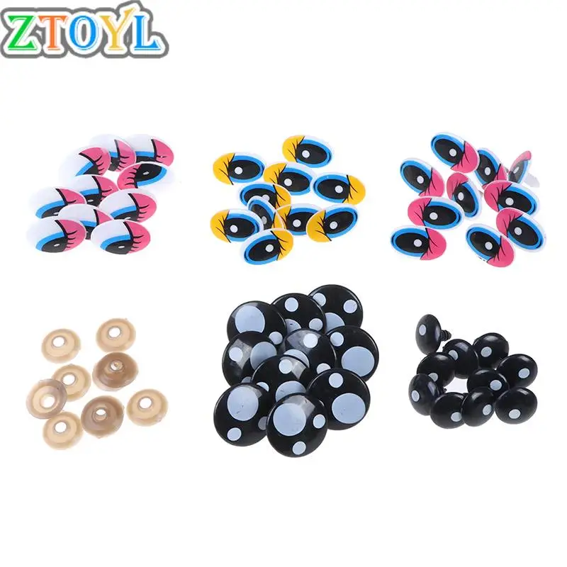 10pcs Doll Cartoon Eyes Safety Eyes for toys Handmade Plastic Doll Eye