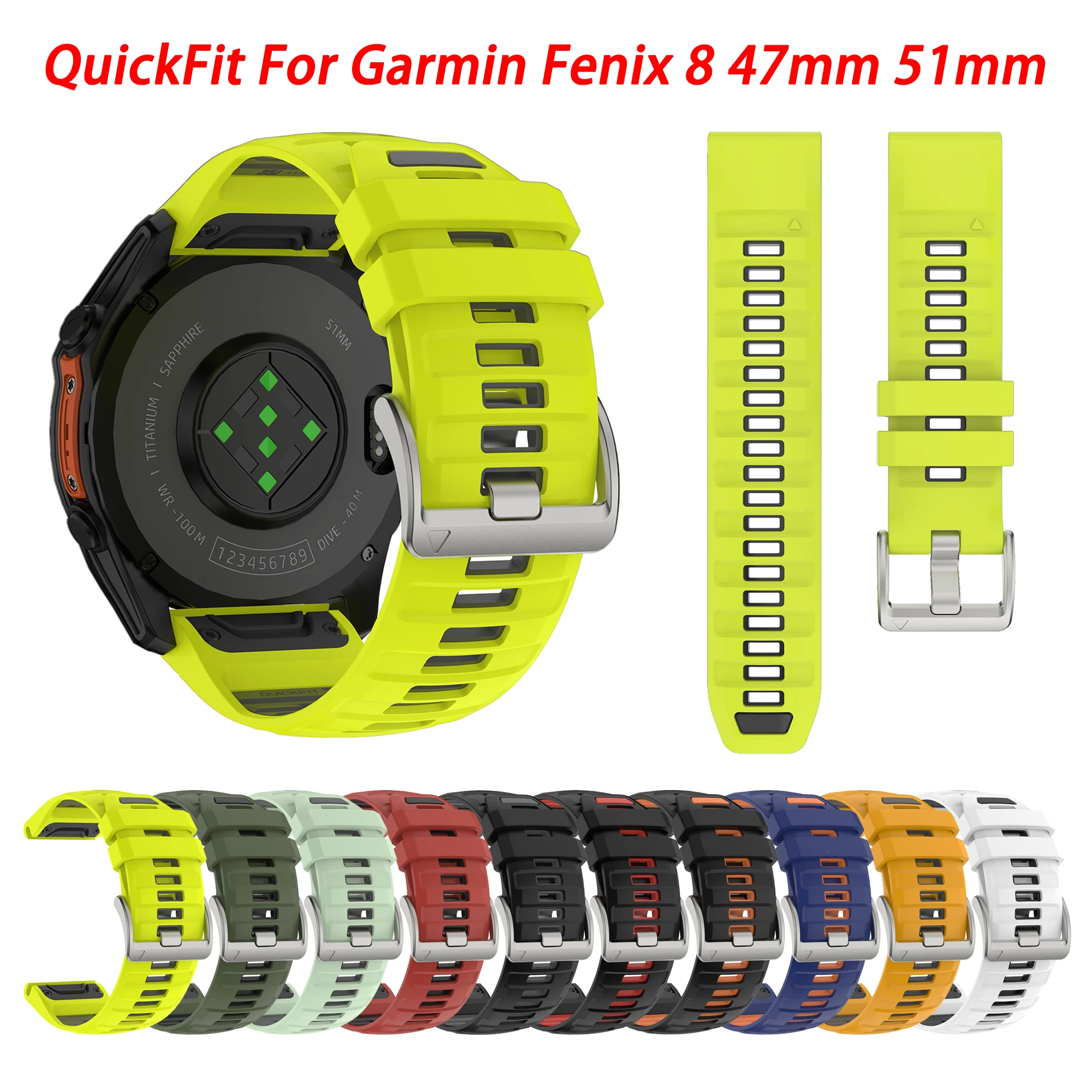 Versatile QuickFit Silicone Strap Bracelet - 22mm & 26mm Sizes