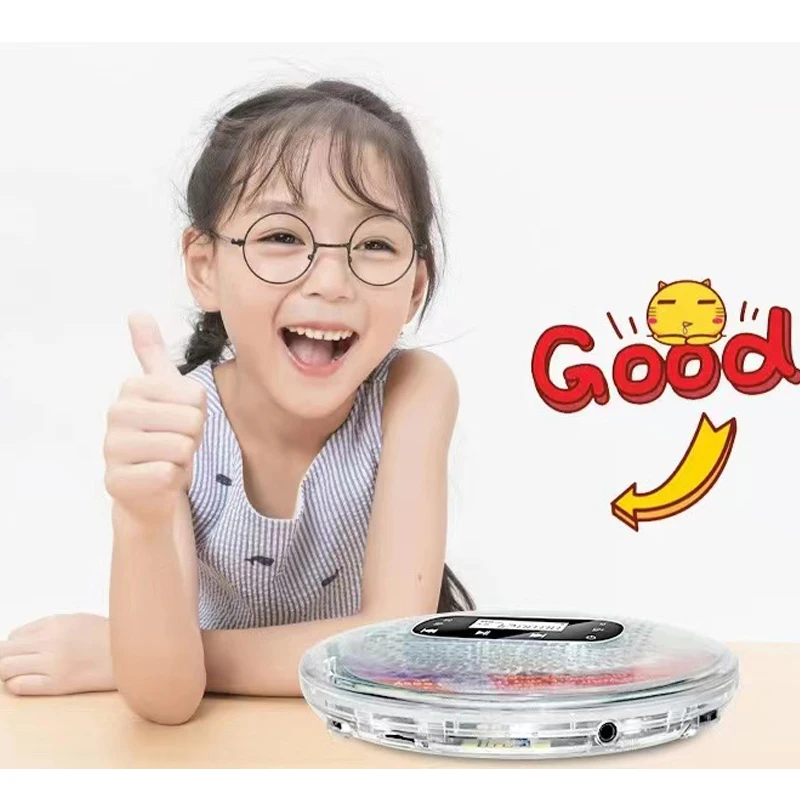 Icreative YR-Q90 Cd Player Portable With Headphones Hifi Audio Transparent Touch Control Walkman With Display & Eq Cdplayer