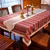 JYMW153-A Cotton and linen tablecloth rustic and fresh home grid patterned cotton and linen tablecloth 1