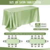 Rectangle Wedding Satin Large Tablecloth Bright Smooth Silk Table Cover Christmas Banquet Anniversary Dining Party Table Decor 2