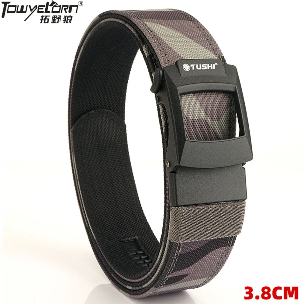 

New Military Belt for Men Sturdy Nylon Metal Automatic Buckle Police Duty Belt Tactical Outdoor Girdle IPSC Accessories