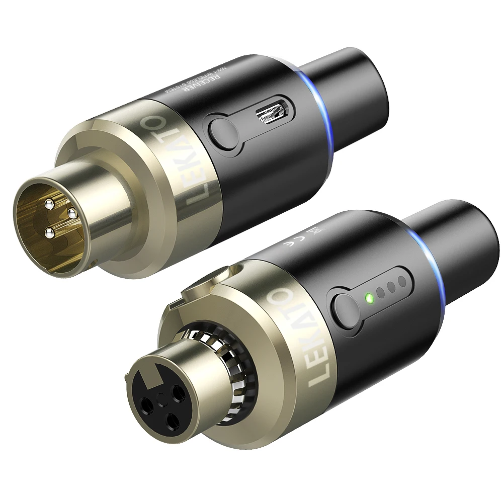 LEKATO MW-1 ワイヤレスマイクシステムプラグオン XLR ワイヤレス