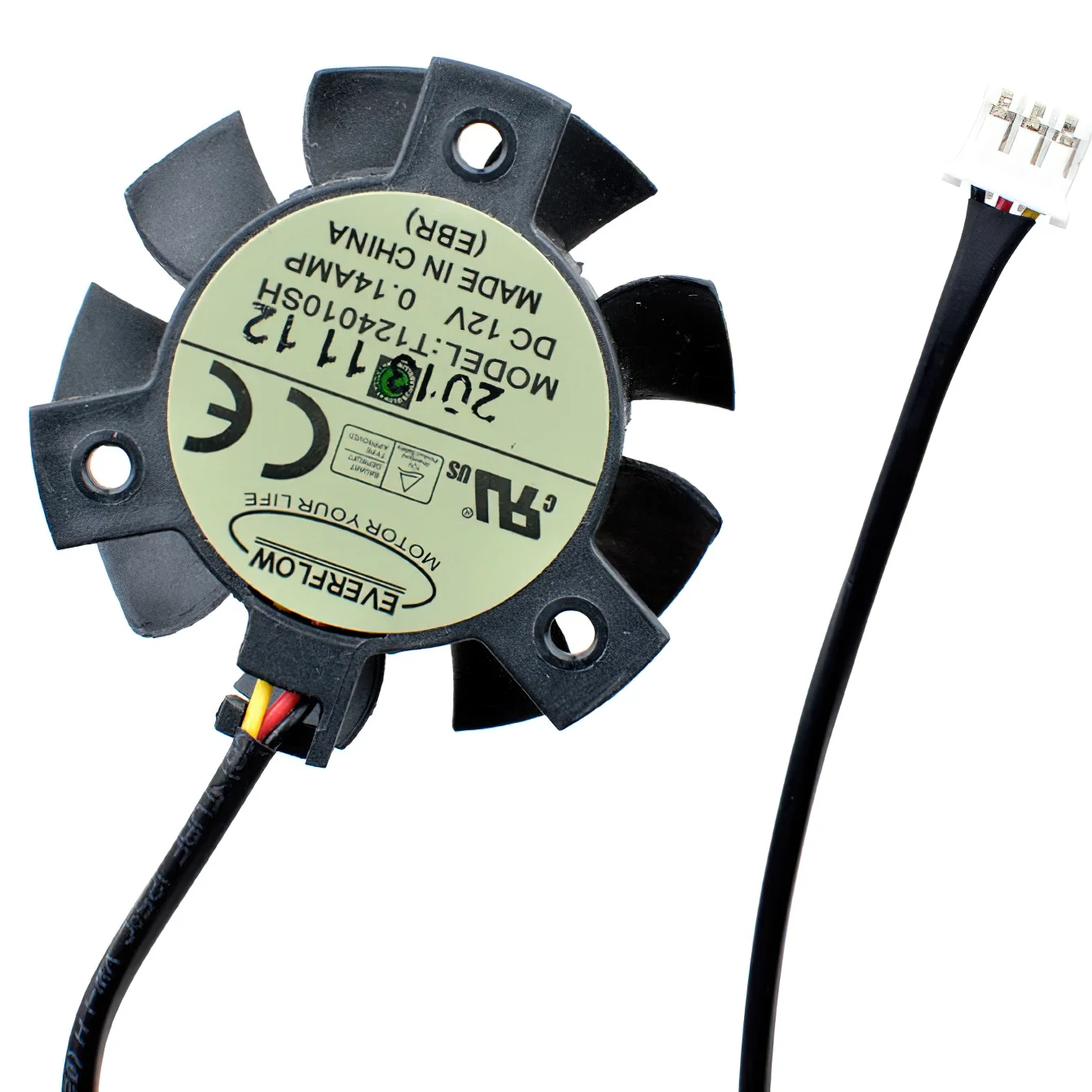 Everflow T124010SH Fan Dia.37mm Hole Pitch.26mm 12V 0.14A