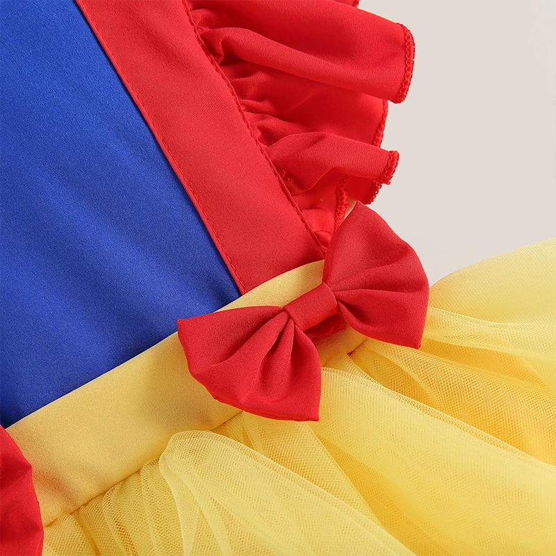 2023-03-01 Lioraitiin 0-24M Baby Girl Bodysuit Summer Ruffle Sleeveless Patchwork Dress Party Tops Headband Outfit 4