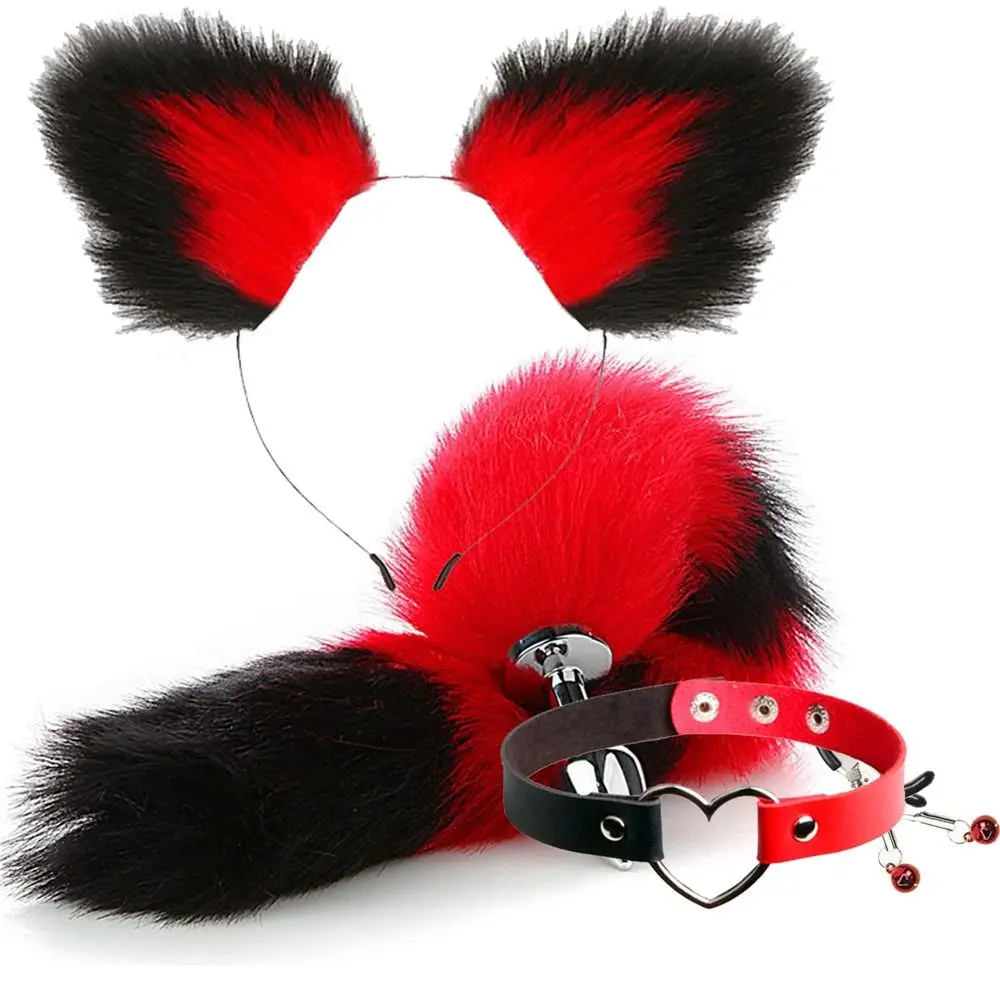 

Cosplay Costume Costume Accessory S Headband Faux Fur Dress Up Accessories Ears Headband Plush Tail for Women