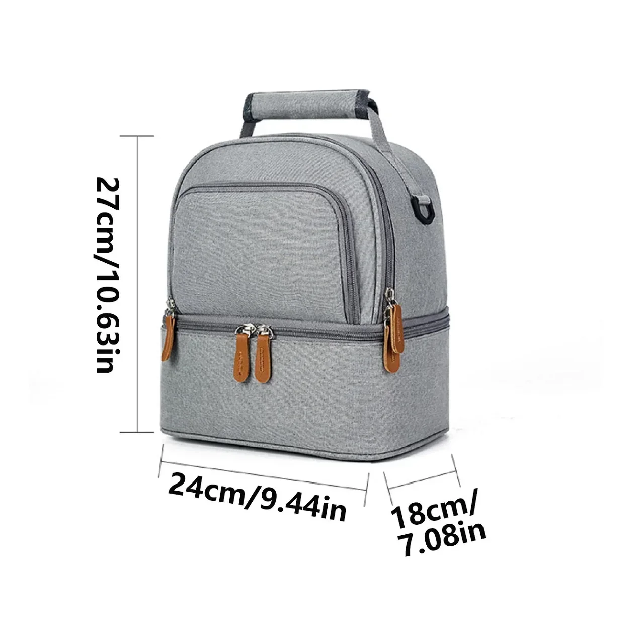 Large capacity portable lunch bag hot picnic school food lunch bag insulation material fresh cooler handbag with bag lunch bag cooler bag