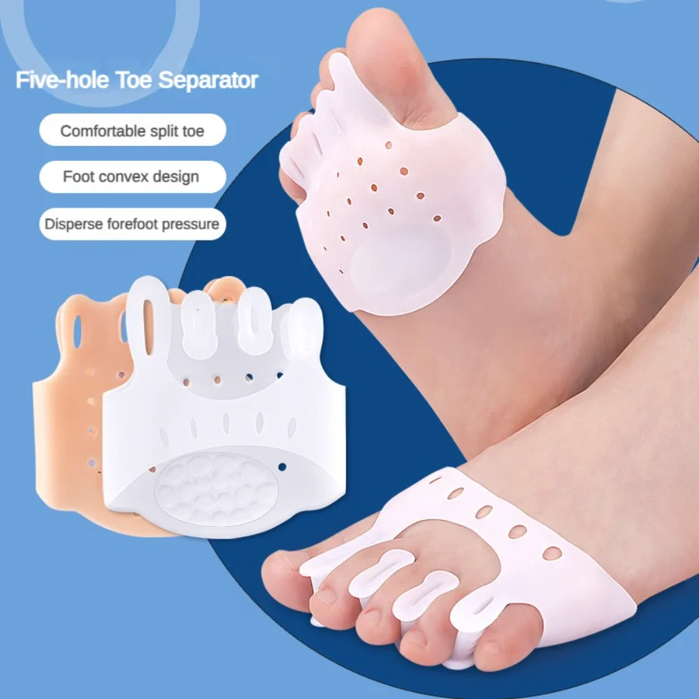 

40Pcs=20Pairs Silicone Toe Separator Metatarsal Pads Hallux Valgus Corrector Bunion Orthotics Pain Relief Forefoot Socks Insole