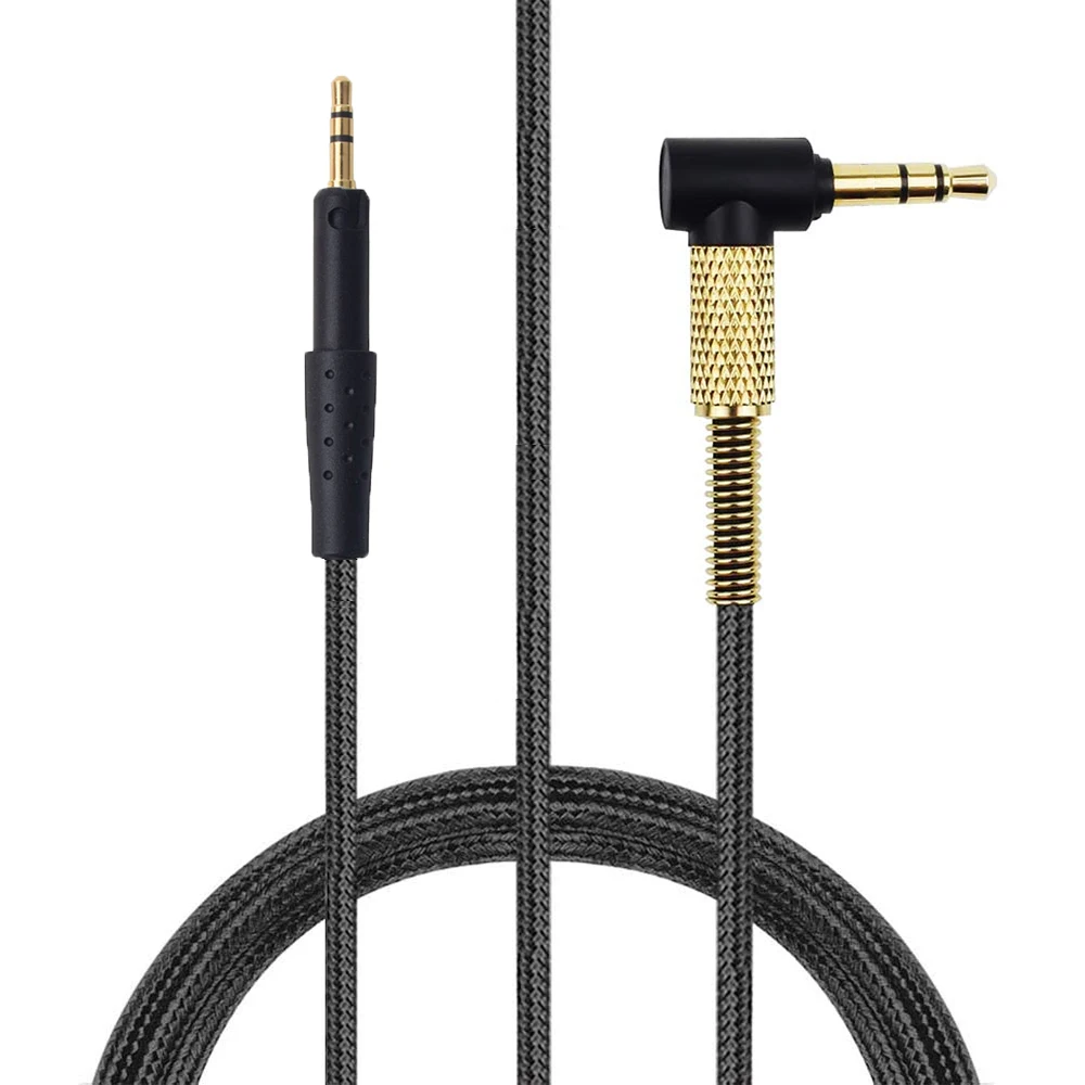 OFC Replacement Nylon Braided Aux 3.5mm Cable Extension Cord for Sennheiser Neumann NDH 20 30 Headphones