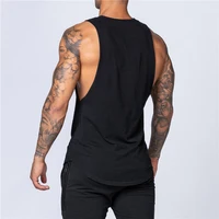Vêtements de sport pour hommes, débardeur d'été en coton, Fitness, Jogging, musculation, chemise sans manches, respirant, col rond, gilet musculaire décontracté 2