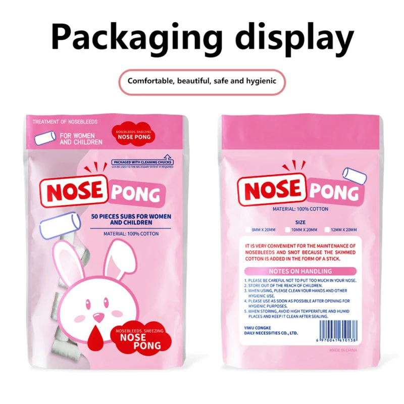 Quick Stopped Nose Blood Stop Bobbin Child Nose Bleeding Runny Spray Degreasing Cotton Roll Children Big People