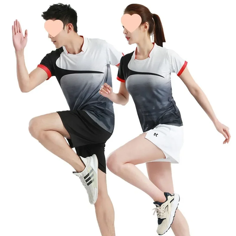 White Volleyball Uniform Set Team Sportswear Women's Short Sleeve Skirt Men's Shorts Customizable Volleyball Kit from Mainland C
