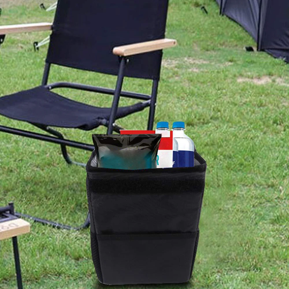 Waterproof Car Trash Can Auto Dustbin Seat Back Foldable Storage Pockets Organizer Auto Trash Bin Garbage Bag Car Accessories