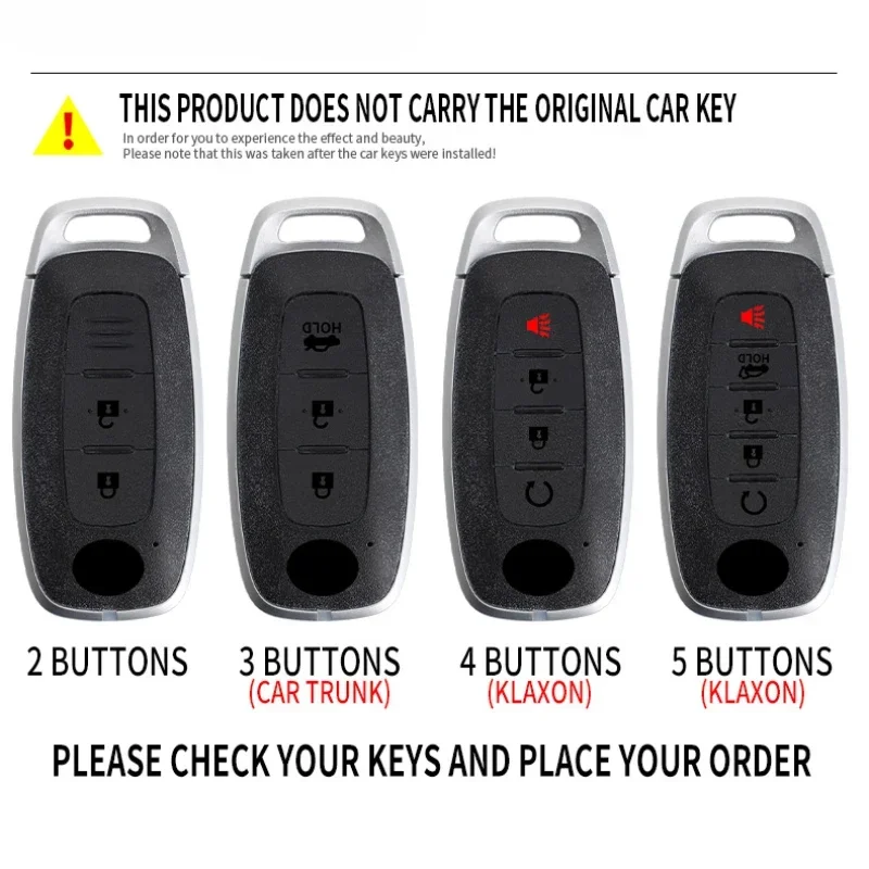 Key Case Key Case Cover Car Key Shell Car Key Chain Racing Style Metal Car Key Case Fob Cover For Nissan X-trail T33 Qashqai J12 Teana Altima Ariya Juke Kicks Sakura 2025