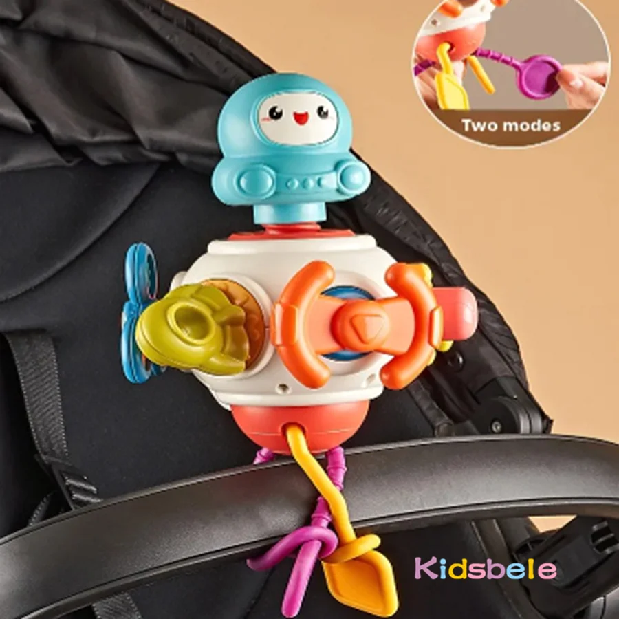 Interactive sensory busy cube toy