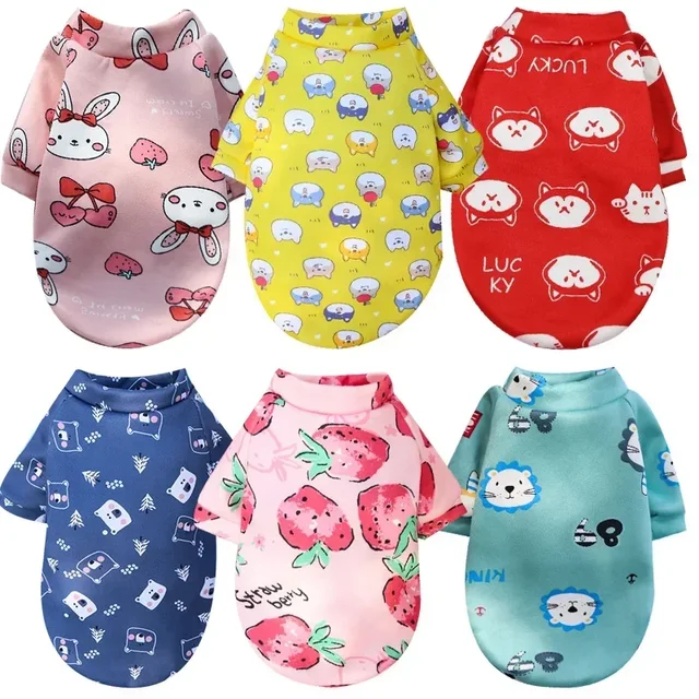 Small Dog Hoodie Coat Winter Warm Pet Clothes for Bulldog Chihuahua Shih Tzu Sweatshirt Puppy Cat Pullover Dogs 2