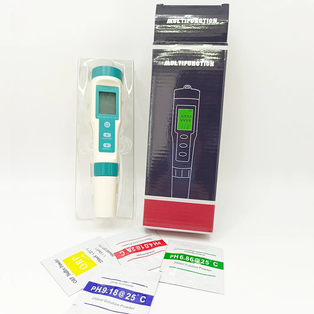 New 7 in 1 PH/TDS/EC/ORP/Salinity /S. G/Temperature Meter C-600 Water Quality Tester for Drinking Water, Aquariums PH Meter 6