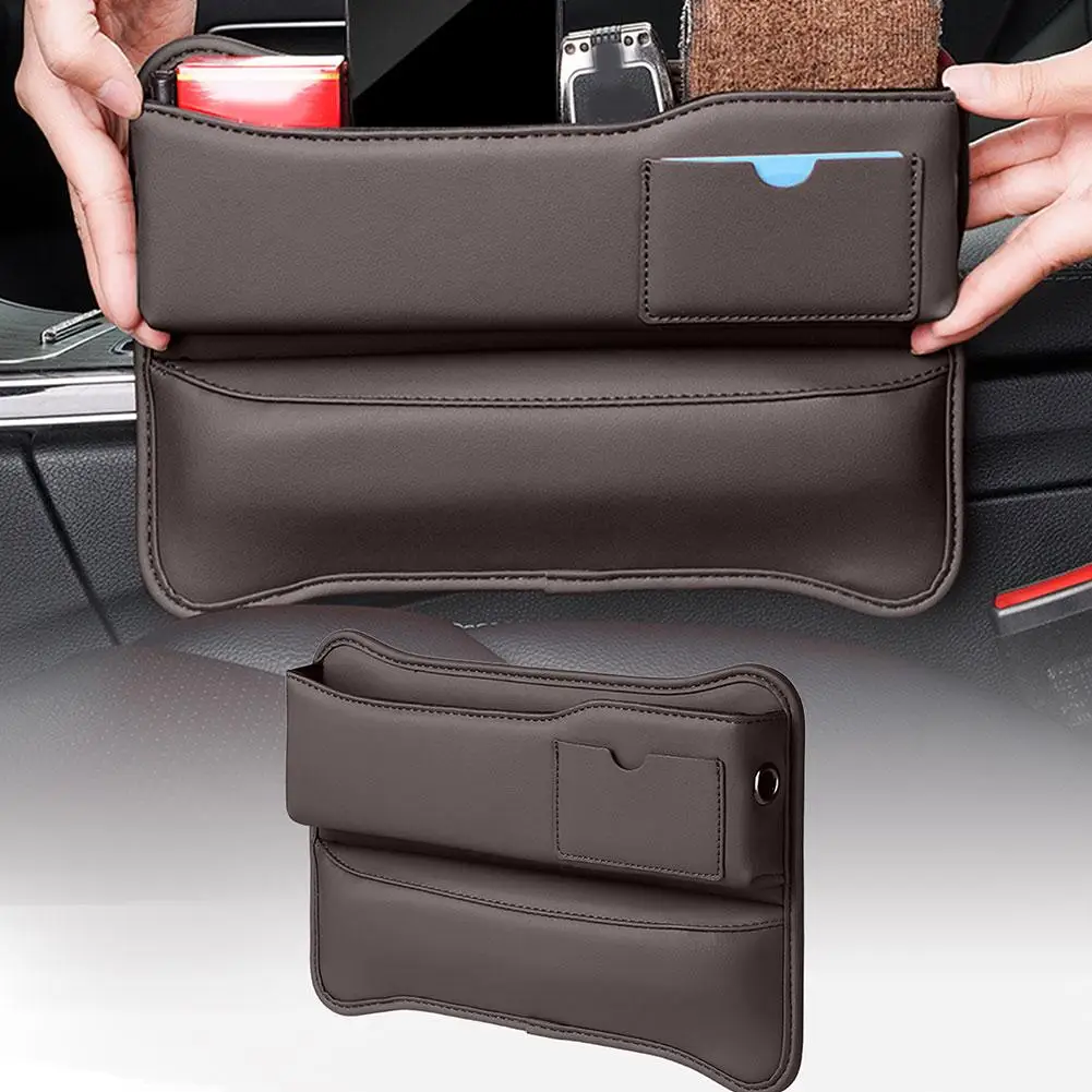 

PU Leather Car Organizer Box Car Seat Slit Pocket Holder Front Auto Accessories Seat Multifunctional Interior Storage X8E4