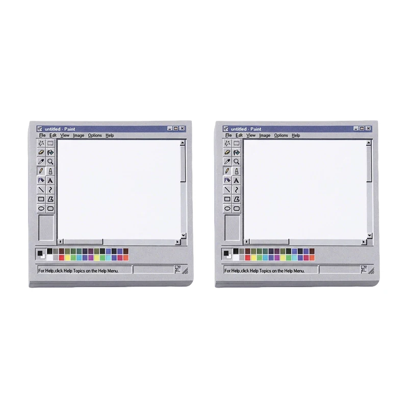 Retro Computer Illustration Sticky Notes - 50 Sheets, Durable Adhesive