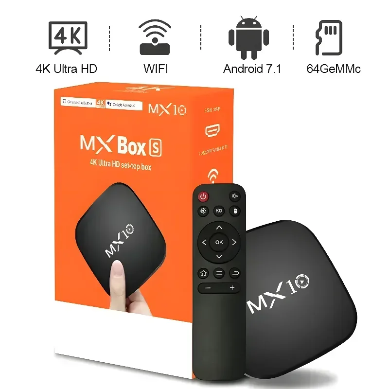 TV Receiver Box RK3228 MX10 Tv Receiver Android 7.1 OS Internet Tv Streaming Box Ram 128g Sword Box 3D Video Formats 4K