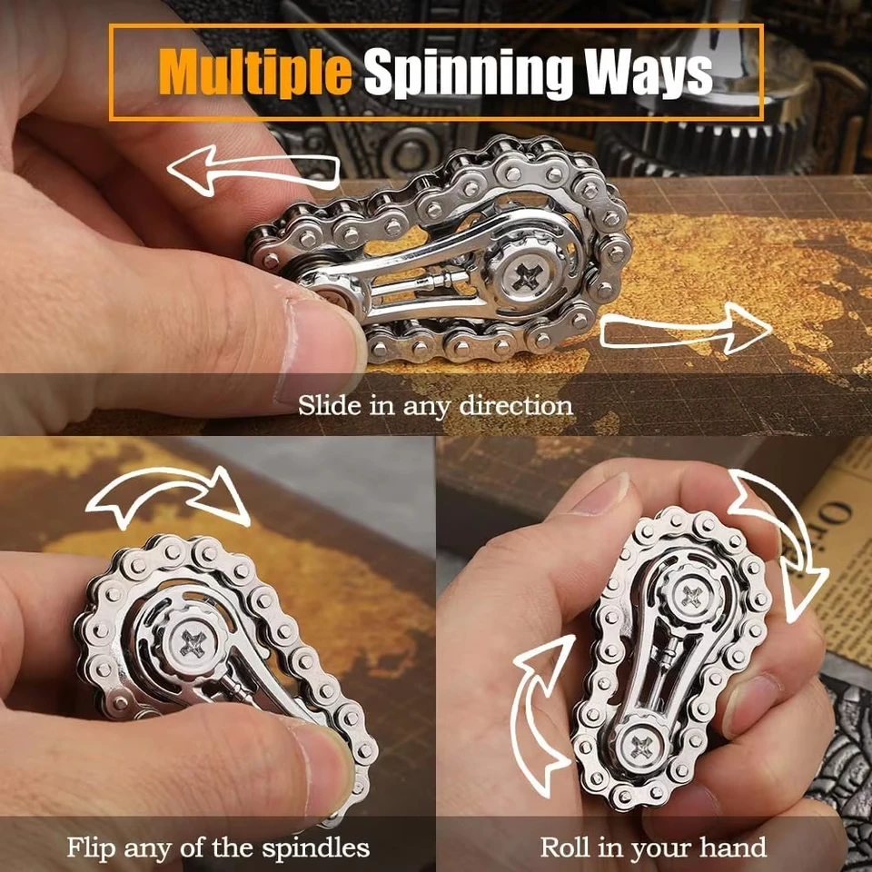 Pignoni per catena di bicicletta in metallo, volano, giroscopio da dito, fidget spinner, giocattolo antistress e ansiolitico per bambini e adulti, regalo_voghion.com