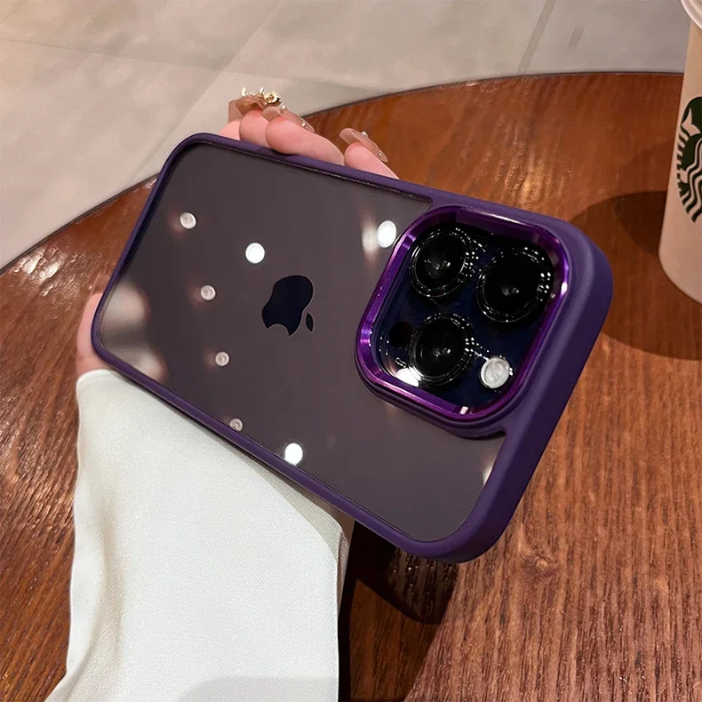Premium Transparent Shockproof Case with Soft Bumper and Metal Camera Protector